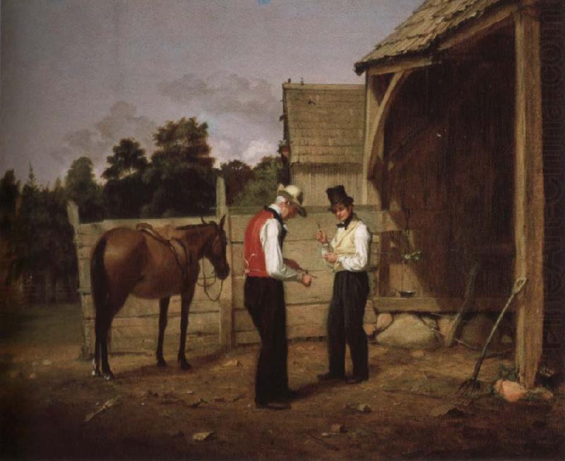 Peasant bargaining, unknow artist